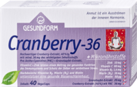 GESUNDFORM Cranberry 36 Kapseln