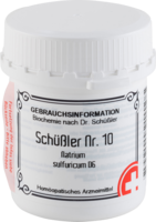 SCHÜSSLER NR.10 Natrium sulfuricum D 6 Tabletten