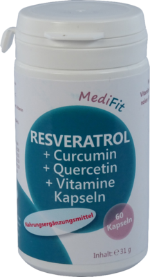 RESVERATROL+CURCUMIN+Quercetin+Vitamine Kapseln